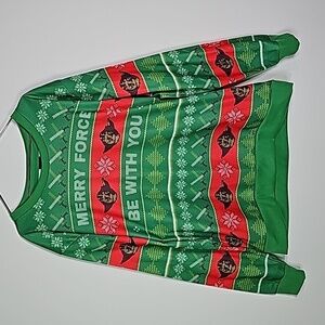STAR WARS large green and red Christmas sweater
